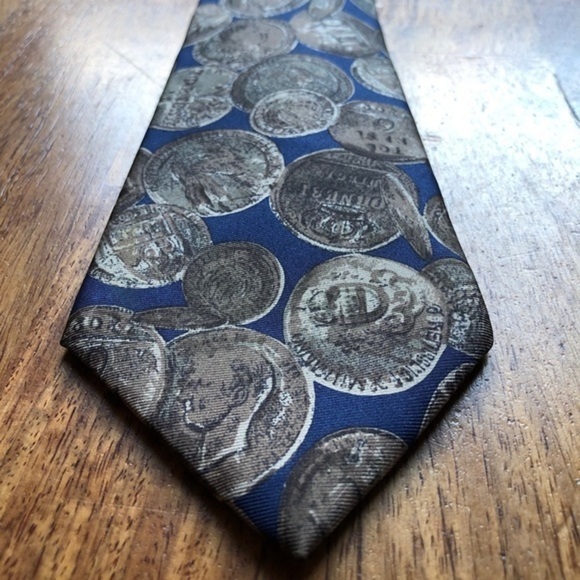 Guy Laroche Classic “Coins” Silk Tie - Picture 5 of 5